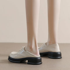 Women Retro Casual Thick Sole Loafers Newgew Shoes