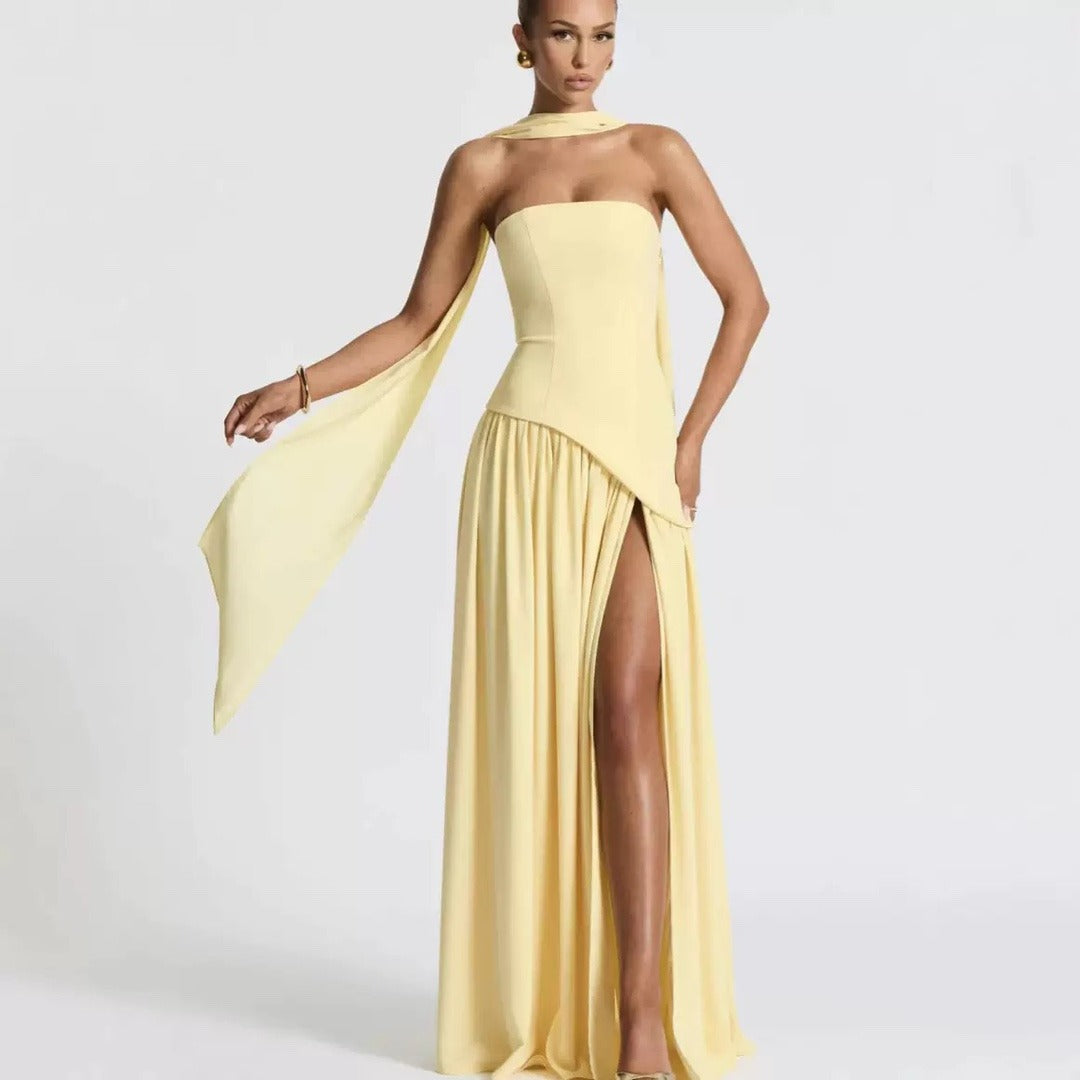 STRAPLESS SLIT DRESS Newgew Dresses