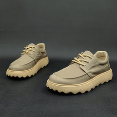 Men Casual Soft Canvas Lug Sole Casual Shoes Newgew Shoes
