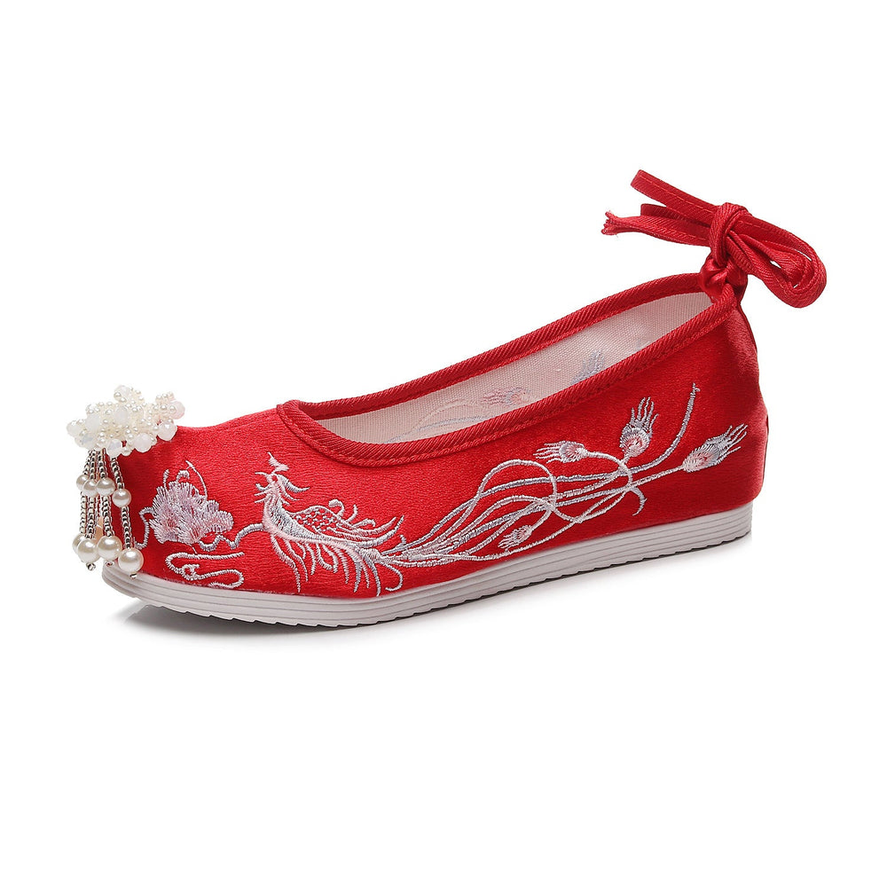 Increasing Insole Bow Antique Embroidered For Canvas Shoes Newgew