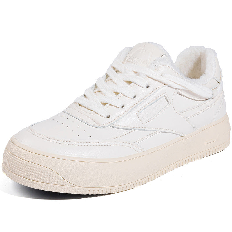 Classic Women's White Thick-soled Fashionable Sports Canvas Shoes Newgew