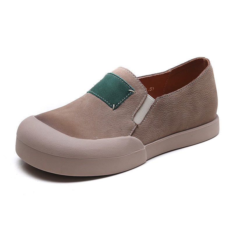 Women Retro Minimalist Leather Casual Shoes Newgew Shoes
