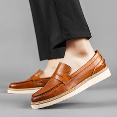 Men Retro Breathable Cowhide Business Oxford Shoes Newgew Shoes