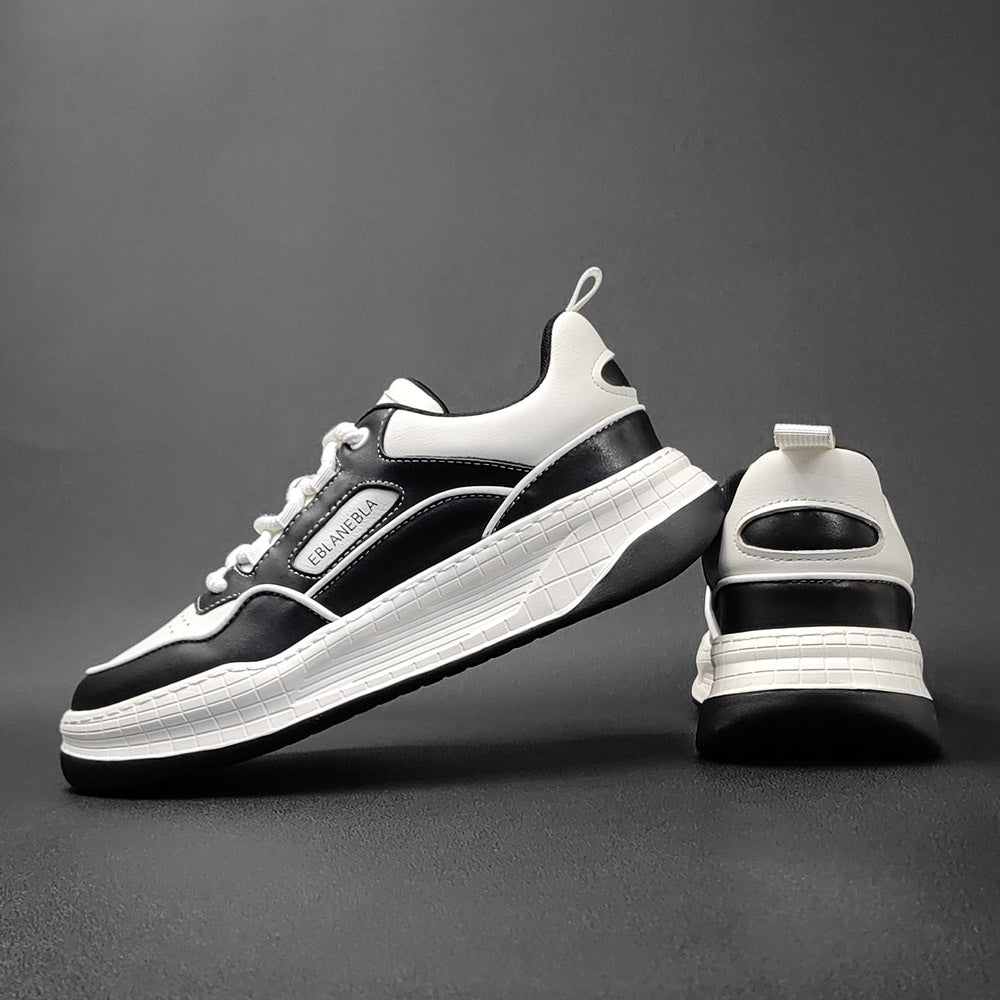 Men Stylish Patchwork Breathable Leather Casual Shoes Newgew Shoes