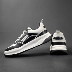 Men Stylish Patchwork Breathable Leather Casual Shoes Newgew Shoes