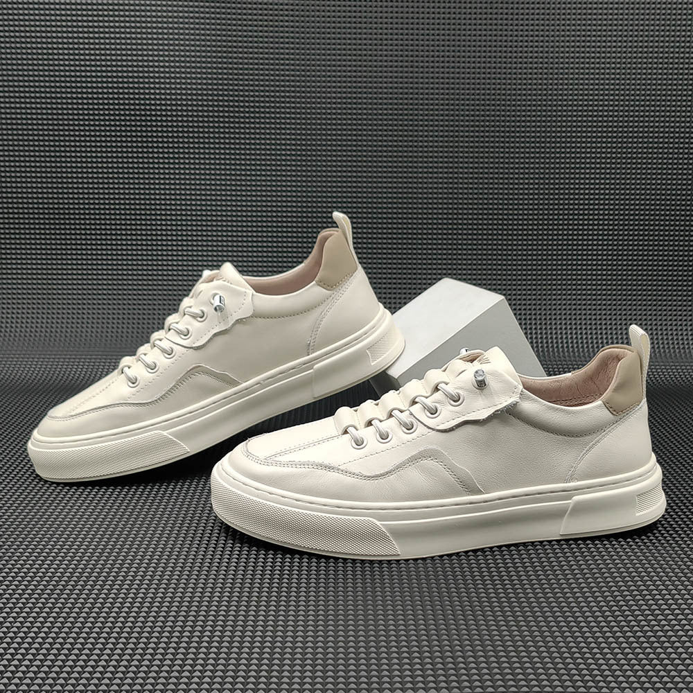 Men Minimalist Fashion Leather Flat Casual Shoes Newgew Shoes