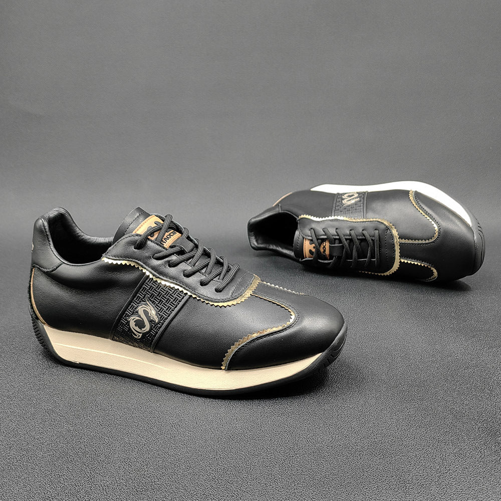 Men Fashion Leather Comfort Flat Casual Shoes Newgew Shoes