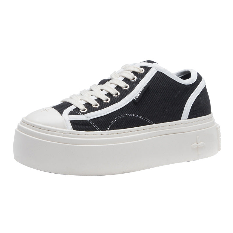 Women's Cruciate Flower Raise The Bottom Sports Versatile Canvas Shoes Newgew