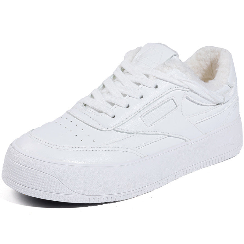 Classic Women's White Thick-soled Fashionable Sports Canvas Shoes Newgew