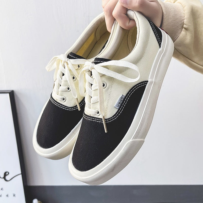 Korean Style Color Matching Stitching Female Cute Canvas Shoes Newgew