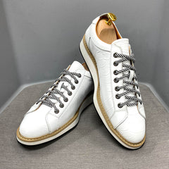 Men Retro Figured Leather Casual Shoes Newgew Shoes