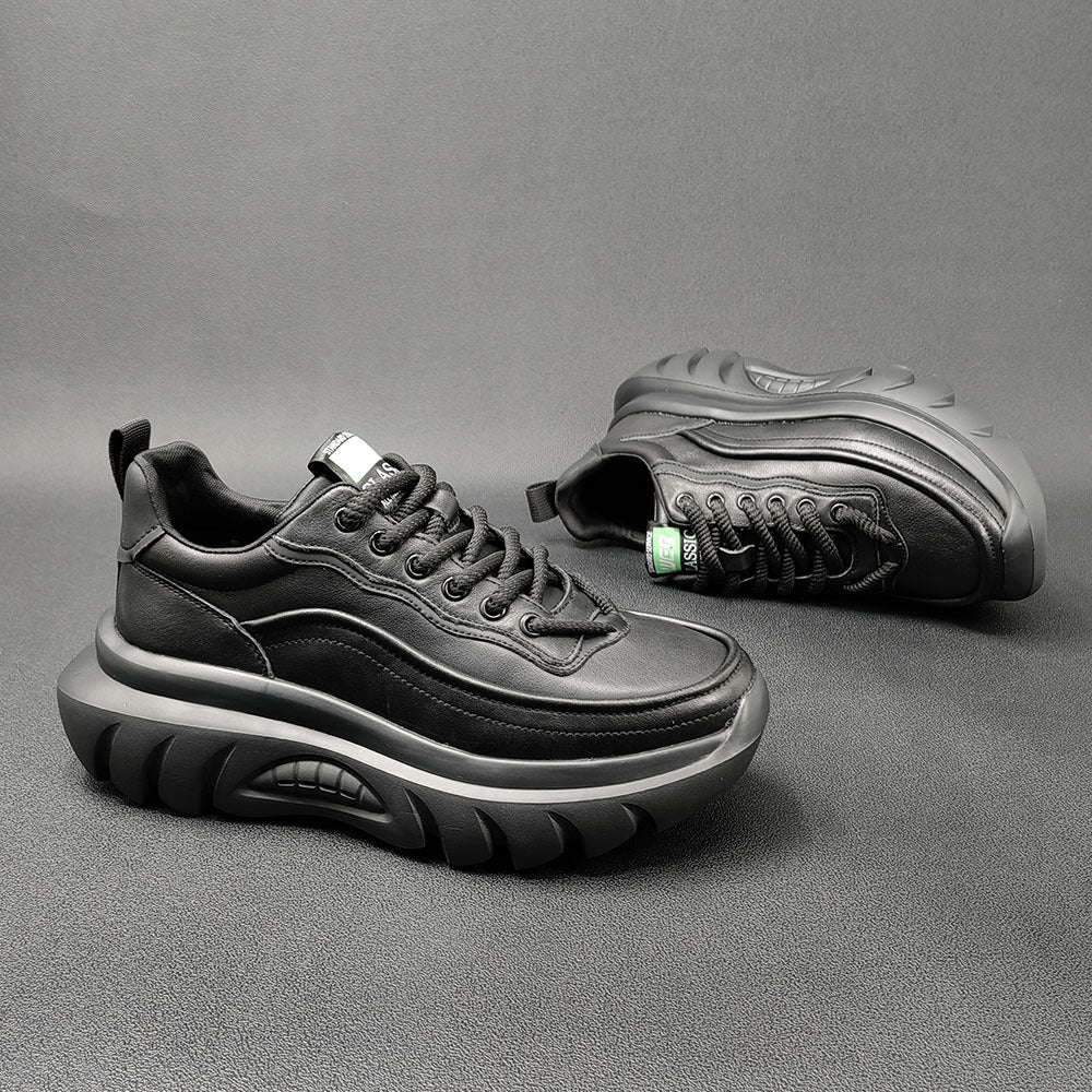 Men Leather Thick Soled Casual Shoes Newgew Shoes