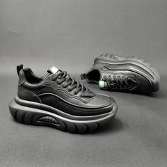 Men Leather Thick Soled Casual Shoes Newgew Shoes