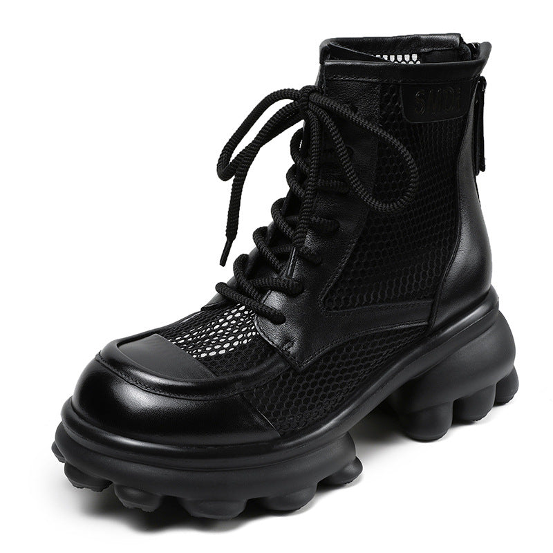 Women Breathable Mesh Summer Platform Boots Newgew Shoes