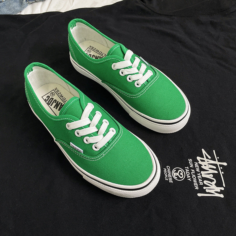 Women's Style Summer Skateboard Trendy White Street Canvas Shoes Newgew
