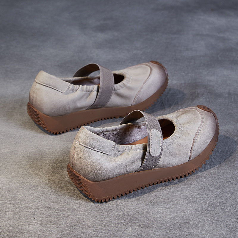 Women Retro Soft Leather Minimalist Causal Shoes Newgew Shoes