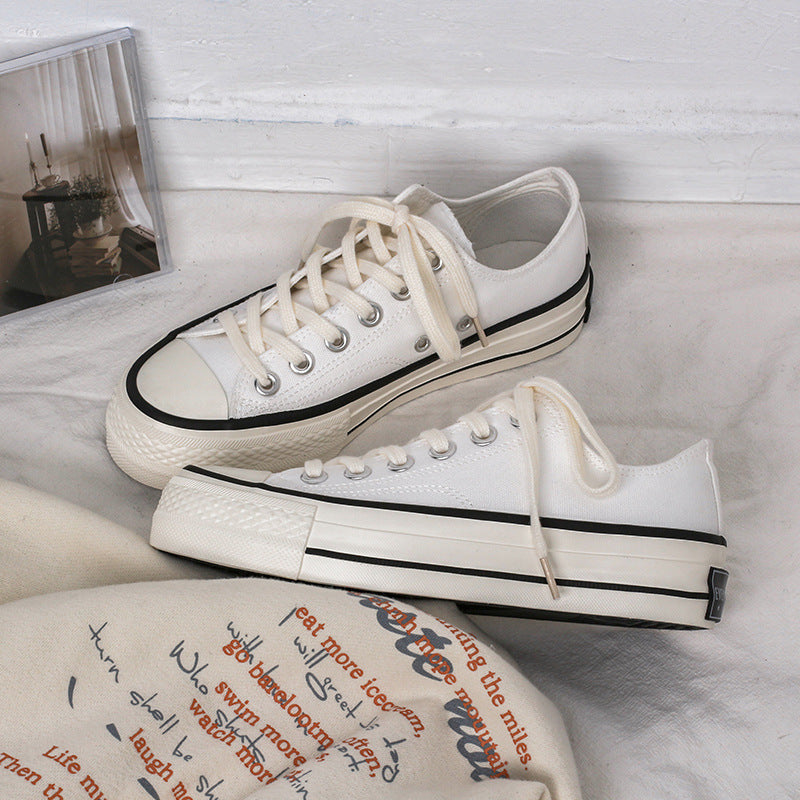 Glamorous Women's Star Platform Hight Increasing Canvas Shoes Newgew