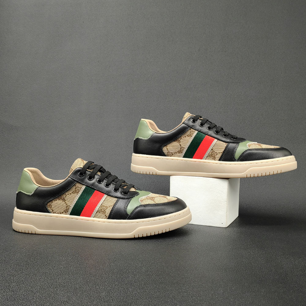 Men Fashion Patchwork Stylish Flat Casual Sneakers Newgew Shoes