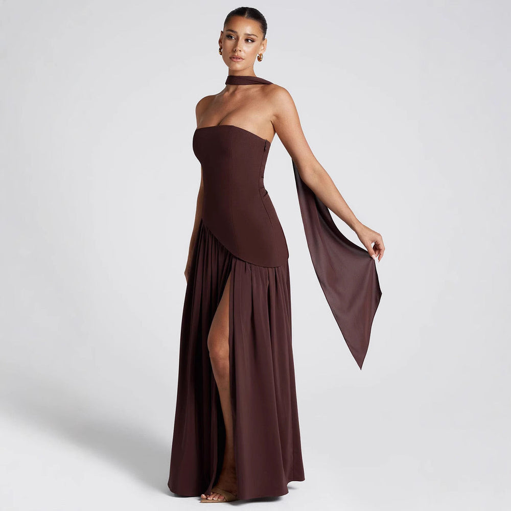 STRAPLESS SLIT DRESS Newgew Dresses