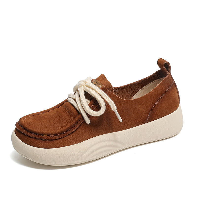 Women Minimalist Leather Soft Flat Casual Shoes Newgew Shoes