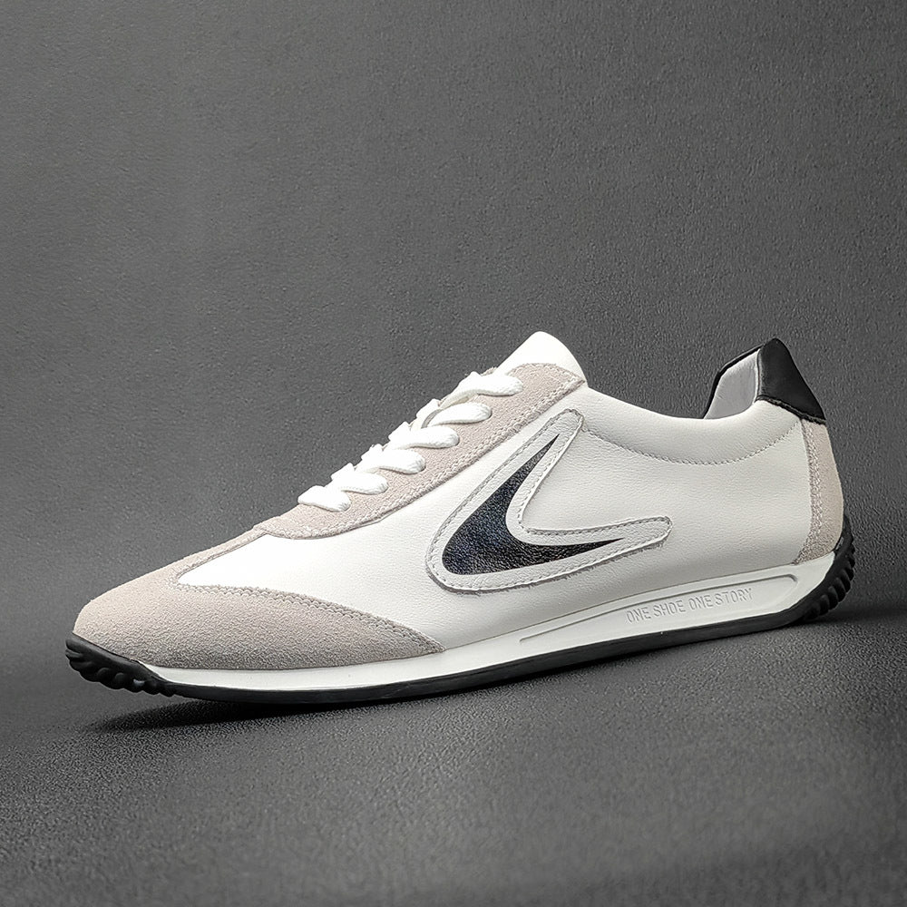 Men Stylish Soft Cowhide Patchwork Flat Casual Shoes Newgew Shoes