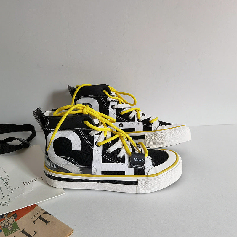 Women's Graffiti Retro Old Style Korean Versatile Autumn Women's Shoes Newgew