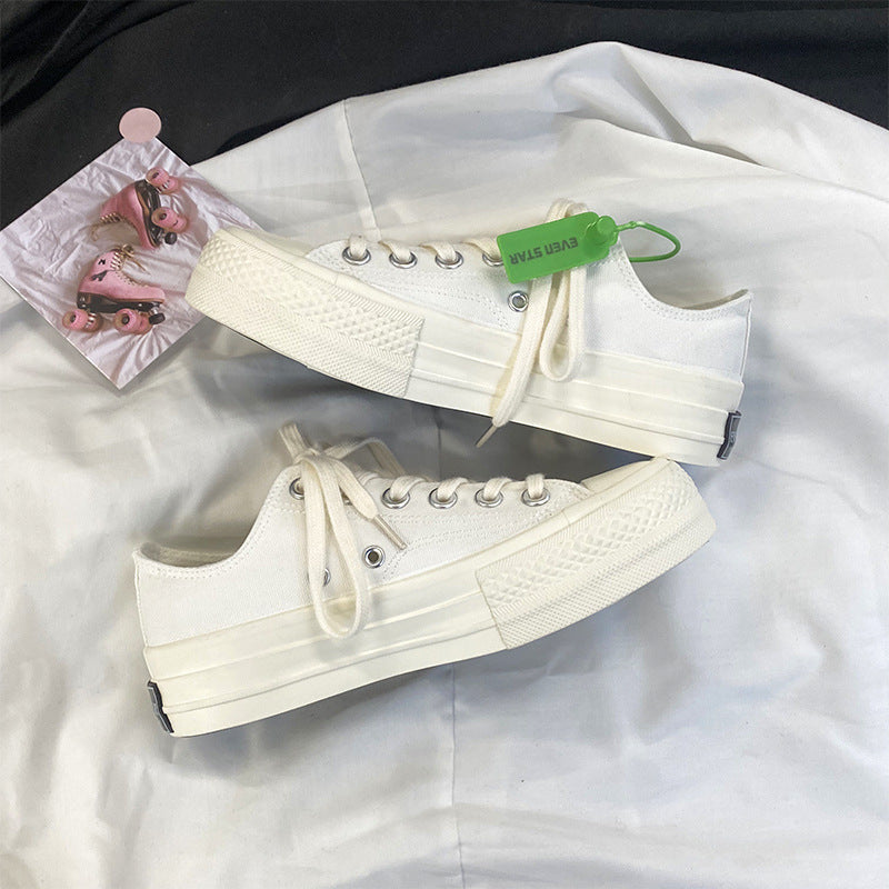 Glamorous Women's Star Platform Hight Increasing Canvas Shoes Newgew
