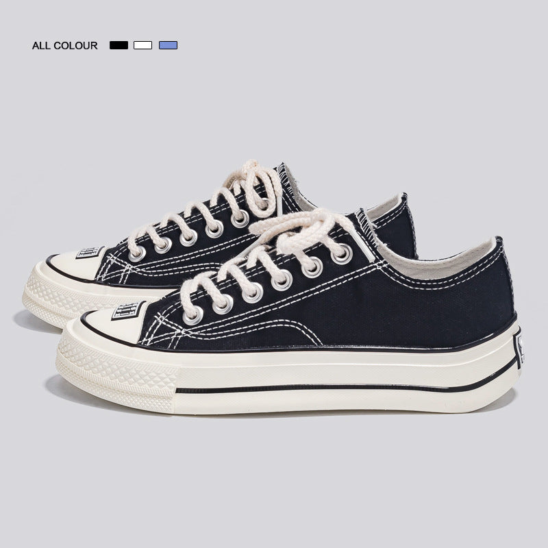 Glamorous Women's White Summer Platform Design Canvas Shoes Newgew