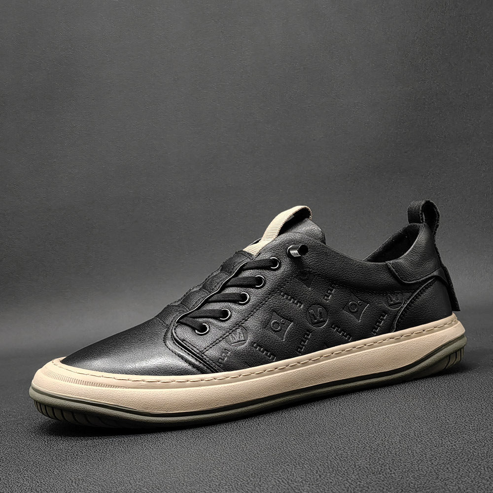 Men Minimalist Leather Flat Soft Casual Shoes Newgew Shoes
