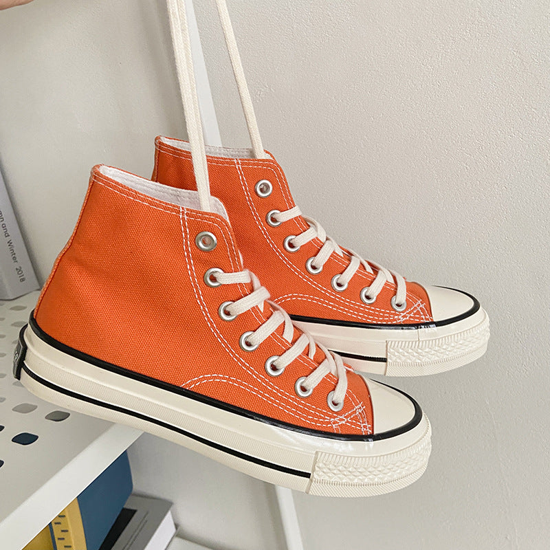 Women's Classic White Black Board Korean Style Canvas Shoes Newgew