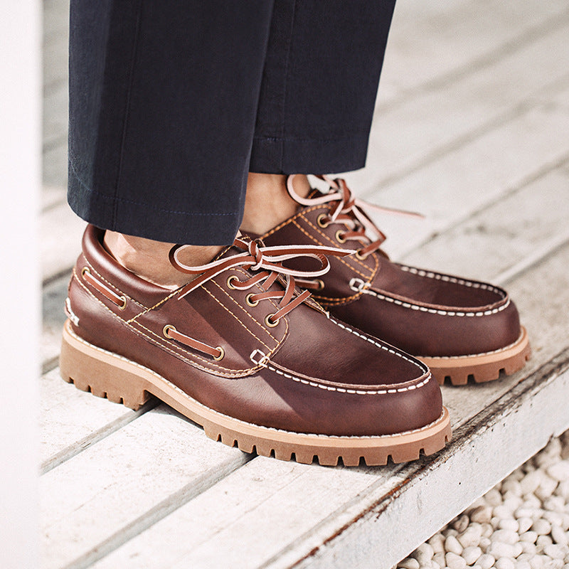 Men Retro Classic Leather Casual Shoes Newgew Shoes