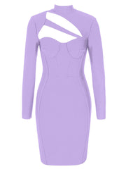 Hollow Backed Long Sleeve Dress Newgew Dresses