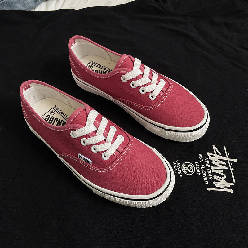 Women's Style Summer Skateboard Trendy White Street Canvas Shoes Newgew