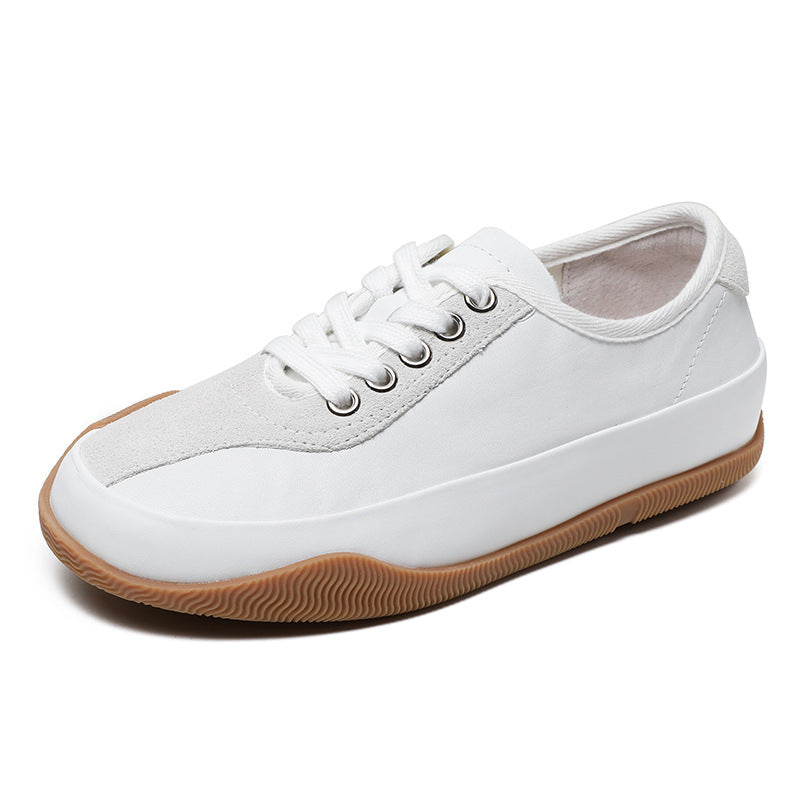 Women Minimalist Soft Leather Casual Training Sneakers Newgew Shoes