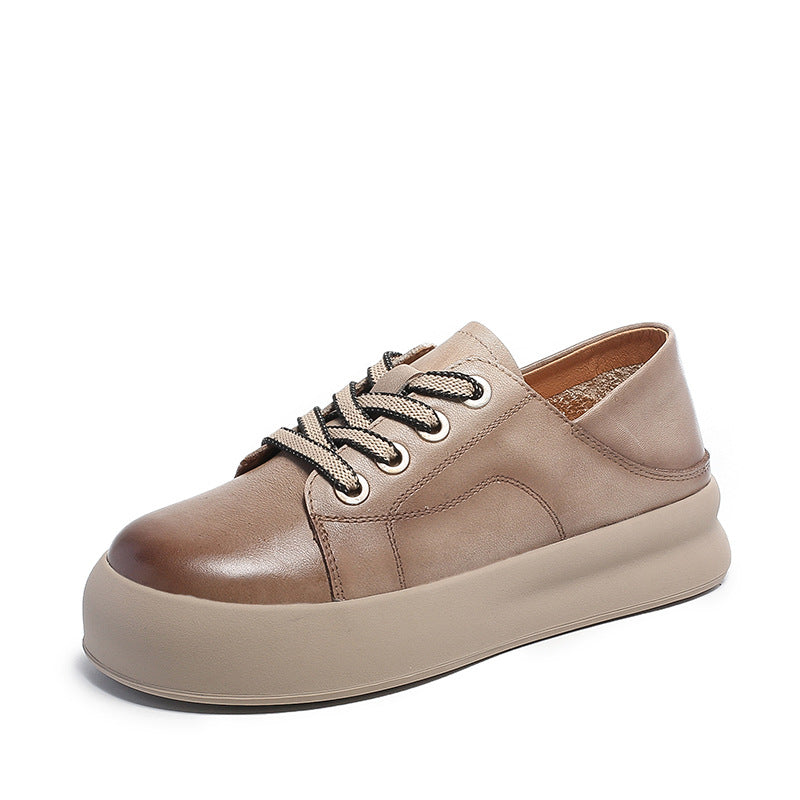 Women Minimalist Soft Leather Flat Casual Shoes Newgew Shoes