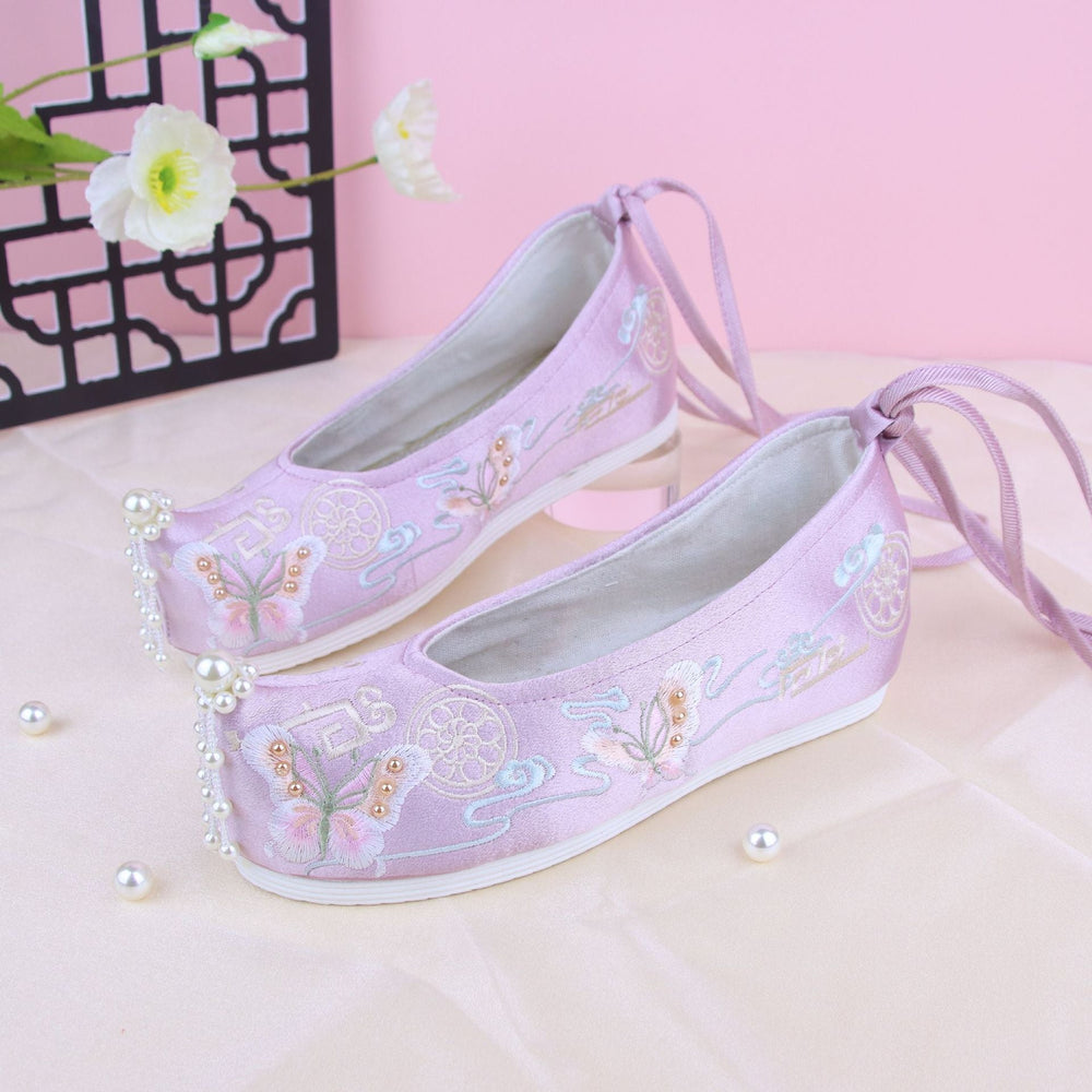 Women's Ancient Style Height Increasing Insole Canvas Shoes Newgew