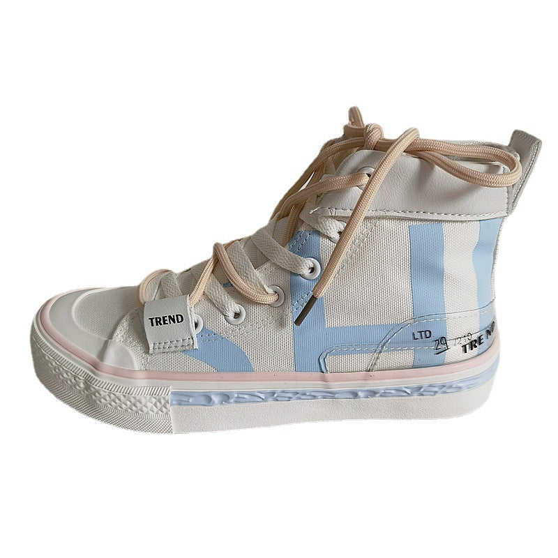 Women's Graffiti Retro Old Style Korean Versatile Autumn Women's Shoes Newgew