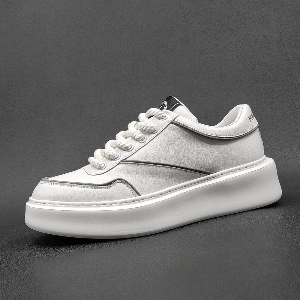 Men Minimalist Fashion Leather Flat Casual Shoes Newgew Shoes