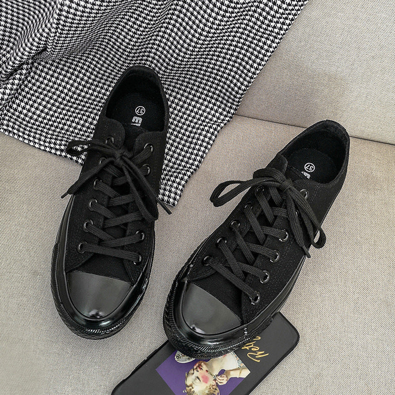 Comfortable Women's Twilight Carbon Black Canvas Shoes Newgew