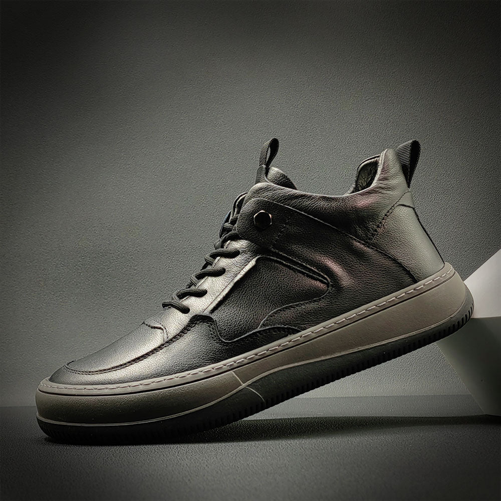 Men Minimalist Leather Flat Casual Work Shoes Newgew Shoes