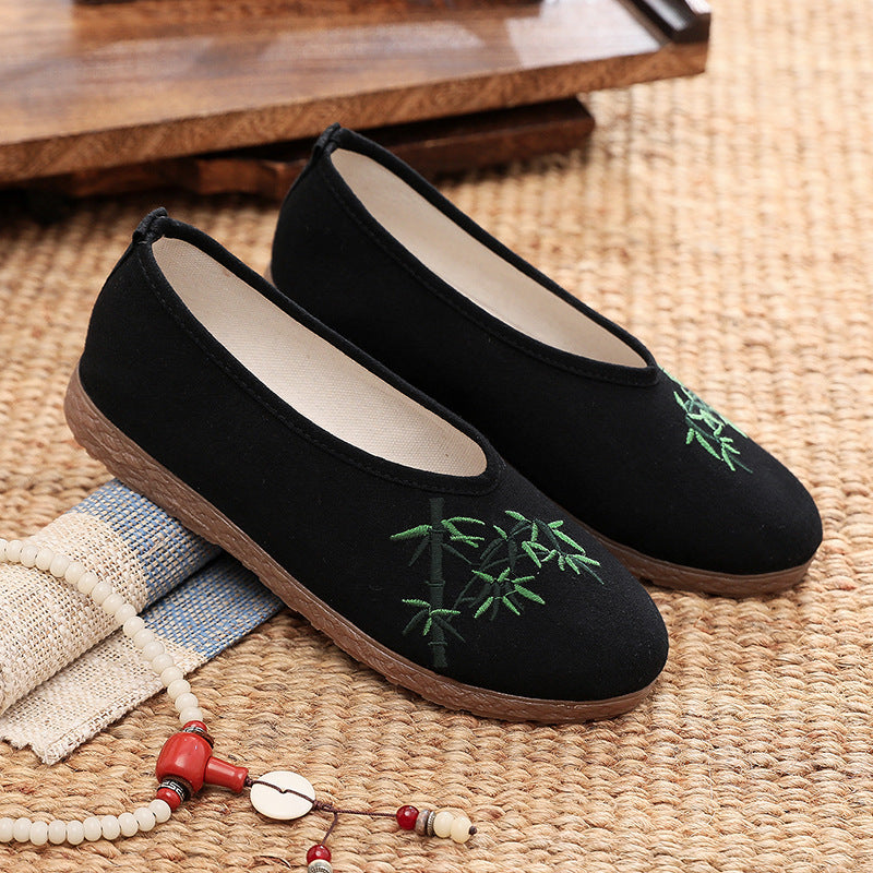 Women's Embroidered Ancient Style Han Chinese Clothing Ethnic Old Canvas Shoes Newgew