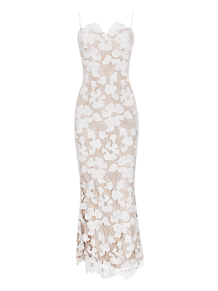 Lace Backless Slit Maxi Dress Newgew Dresses
