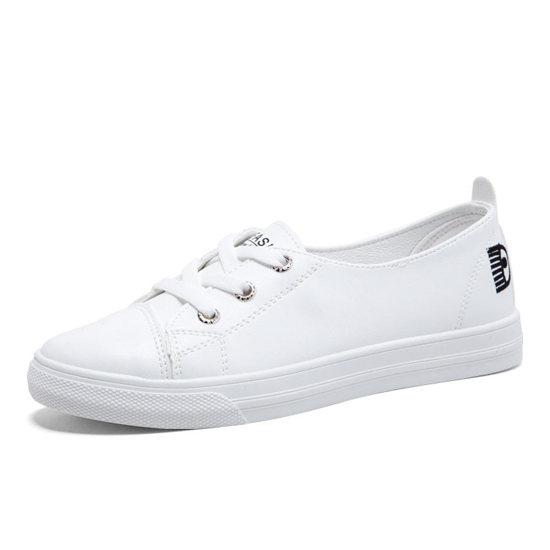Women's Slip-on Summer White Flat Skateboard Korean Canvas Shoes Newgew