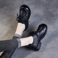 Women Retro Soft Leather Handmade Casual Shoes Newgew Shoes