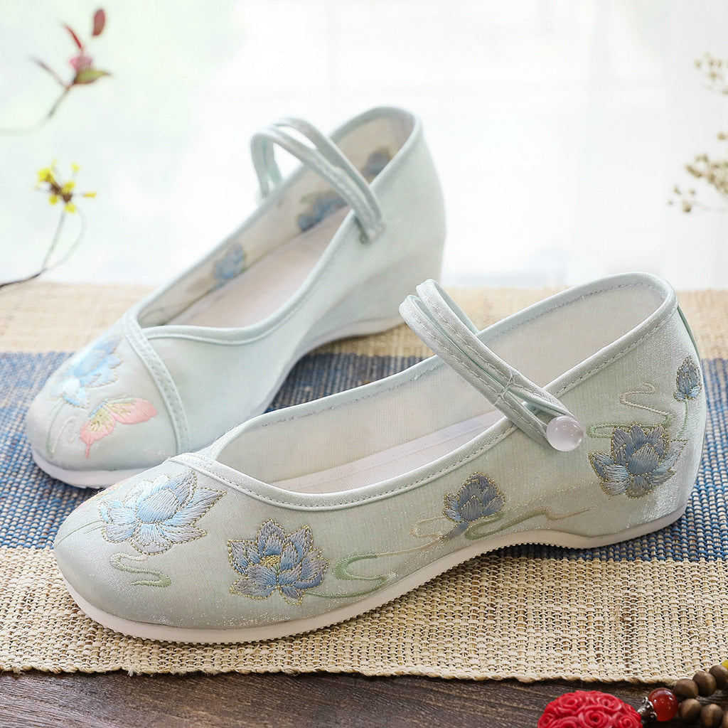 Women's Beijing Cloth Embroidered For Han Chinese Canvas Shoes Newgew