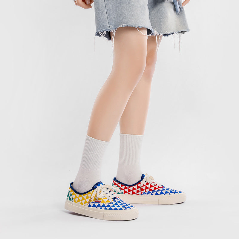 Women's & Men's Plaid Summer Breathable Canvas Shoes Newgew