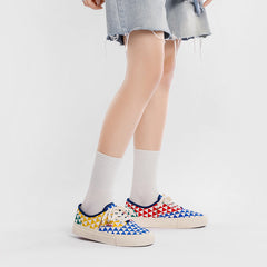 Women's & Men's Plaid Summer Breathable Canvas Shoes Newgew