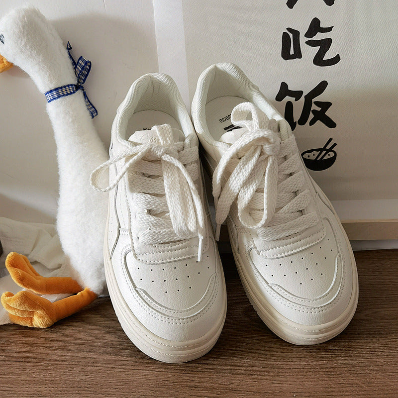 Women's Autumn White Flat Summer Breathable Versatile Canvas Shoes Newgew