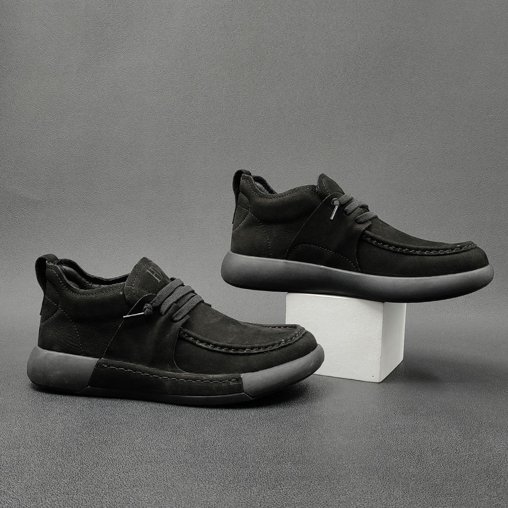 Men Minimalist Soft Leather Flat Casual Shoes Newgew Shoes