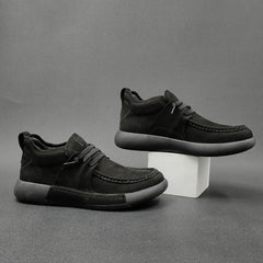 Men Minimalist Soft Leather Flat Casual Shoes Newgew Shoes